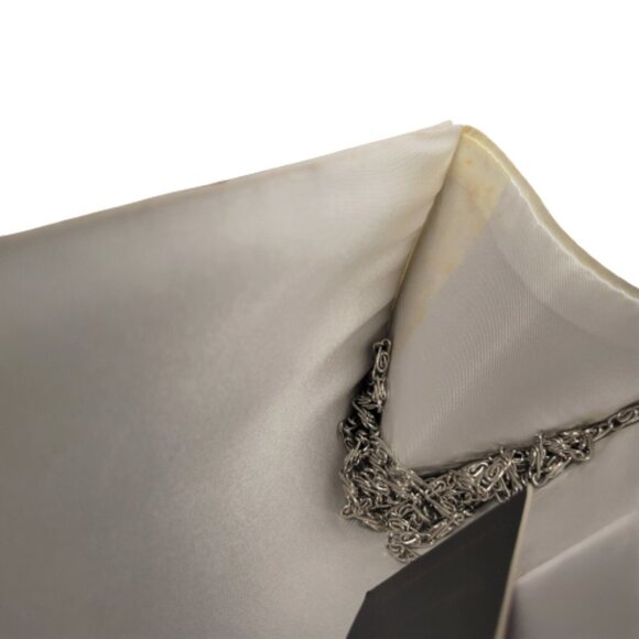 Simon Chang Pearl and Crystal Studded Evening Cocktail Wedding White Purse - Picture 11 of 16